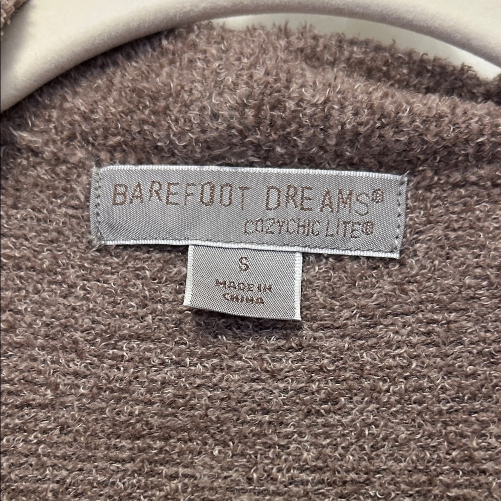 Barefoot Dreams Cardigan Women’s Small Soft Brown Open Front Comfy Cozy Duster - Picture 2 of 12